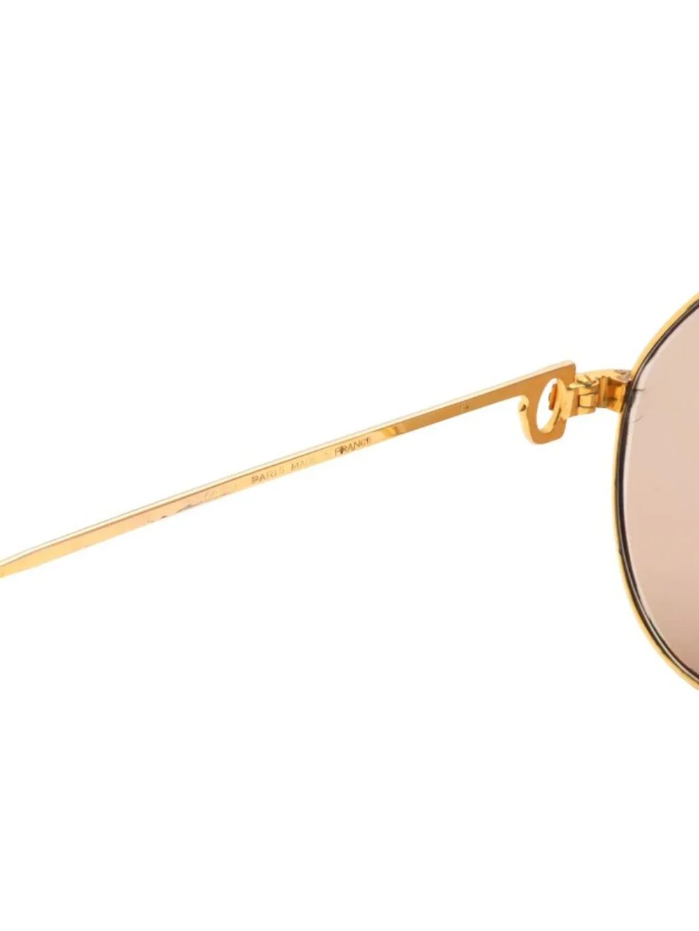 Cartier Trinity Sunglasses Eyewear Teardrop Two Bridge Double Light Brown Lens
